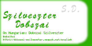 szilveszter dobszai business card